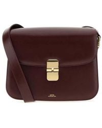A.P.C. - Grape Leather Grace Crossbody Bag Vino Vache Borse A Tracolla - Lyst