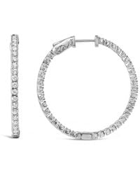 Haus of Brilliance - 14K 1 3/4 Cttw Lab Grown Diamond Inside Out Hoop Earrings (G-H Color, Vs2-Si1 Clarity) - Lyst