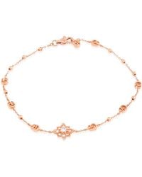 Gucci - Flora Rose Station Bracelet With Diamonds 0.17Ct - Lyst