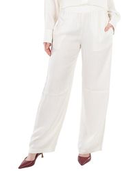 Victoria Beckham - Monogram-Jacquard Wide-Leg Trousers - Lyst