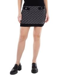 Michael Kors - Monogram Jacquard Knitted Skirt - Lyst
