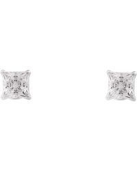 Swarovski - Ladies Rhodium-Plated Attract Crystal Stud Earring - Lyst