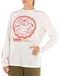 Stella McCartney - Logo Printed Long-Sleeve T-Shirt - Lyst