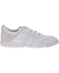 Tod's - Tods Fabric And Leather Low-Top Sneakers - Lyst