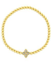 Roberto Coin - 18K Princess Flower Small Diamond Stretch Bracelet - Lyst