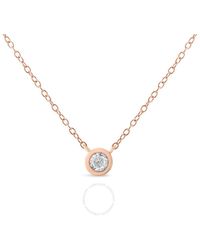 Haus of Brilliance - 14k Re Gold Plated .925 Sterling Silver 1/5 Cttw Diamond Bezel 18'' Pendant Necklace - Lyst