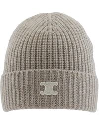 Celine - Heritage Triomphe Beanie - Lyst