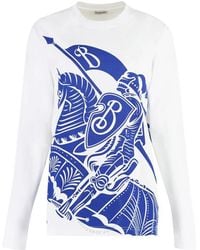 Burberry - Ekd-Print Cotton T-Shirt - Lyst