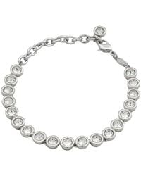 Swarovski - Rhodium Plated Imber Tennis Bracelet - Lyst