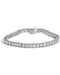 Haus of Brilliance - Igi Certified 14K 10.0 Cttw Emerald Cut Lab Grown Diamond Tennis Bracelet - Lyst