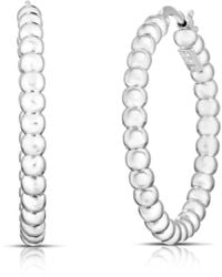 Roberto Coin - 18K Designer Medium Bead Hoop Earrings - Lyst