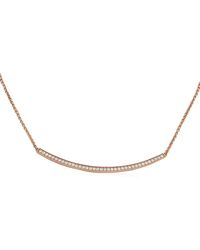 Apm Monaco - Rose Dainty Pave Adjustable Necklace - Lyst