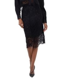 Burberry - Lace Detailed Pencil Skirt, Brand Size 8 (Us - Lyst
