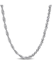 Amour - 3.7mm Singapore Necklace - Lyst