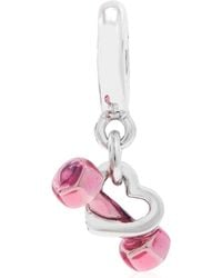 PANDORA - Dumbbell & Heart Dangle Charm - Lyst