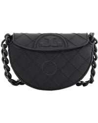 Tory Burch - Leather Fleming Soft Mini Crescent Bag - Lyst