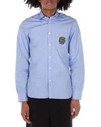 Lacoste - Striped Cotton Poplin Long-Sleeve Shirt - Lyst