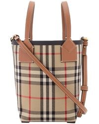 Burberry - Archive Vintage Check Mini London Tote Bag - Lyst