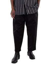 Maison Kitsuné - Cropped Pleated Chino Pants - Lyst