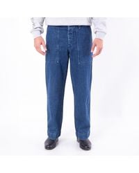 Maison Kitsuné - Profile Fox Embroidered Workwear Jeans, - Lyst