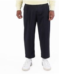 Maison Kitsuné - Tapered Pleated Wool Trousers, Brand Size 44 (Large) - Lyst