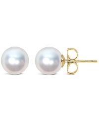 Haus of Brilliance - 14K 4.5-5Mm Cultured Freshwater Pearl Solitaire Stud Earrings - Lyst