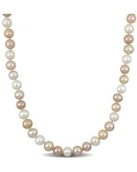 Amour - 8-8.5Mm Multi-Colored Cultured Freshwater Pearl Graduated Necklace - Lyst