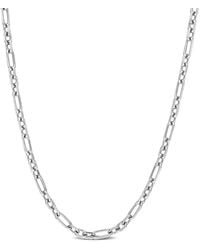 Amour - 3Mm Diamond Cut Figaro Chain Necklace - Lyst