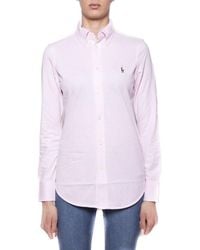 Polo Ralph Lauren - Long Sleeve Logo Embroidered Oxford Shirt - Lyst