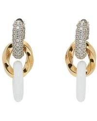 Bottega Veneta - Crystal-Embellished Chain Earrings - Lyst