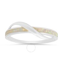 Kylie Harper - Sterling Silver Opal Wave Ring - Lyst