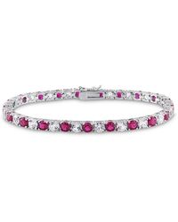 Amour - 14 1/2 Ct Tgw Created Ruby And Created Sapphire Bracelet - Lyst