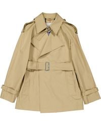 Burberry - Gabardine Belted Trench Jacket, Brand Size 10 Us - Lyst