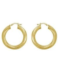 Tresorra - 14K Full Twist Medium Hoop Earrings - Lyst