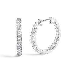 Haus of Brilliance - 14K 2.00 Cttw Princess Diamond Inside Out Hoop Earrings - Lyst