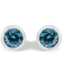 Haus of Brilliance - 14K 1/2 Cttw Bezel Set Lab Grown Diamond Solitaire Stud Earrings - Lyst