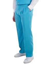 Burberry - Bright Opal Tailored Wool Trousers, Brand Size 54 (Waist - Lyst