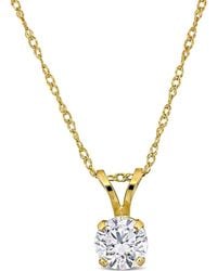Created Forever - 1/2Ct Tw Lab-Grown Diamond Solitaire Pendant With 14K Chain - Lyst
