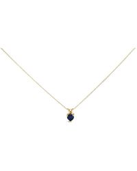 Haus of Brilliance - 14K 5X5 Mm Heart Shaped Sapphire Solitaire Pendant Necklace - Lyst