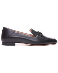 Bally - Ellah Logo Plaque Leather Loafers, Brand Size 35 Us - Lyst