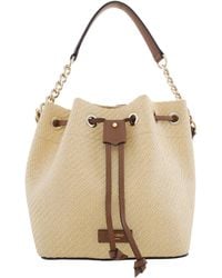Jimmy Choo - Juno/S Raffia Bucket Bag - Lyst