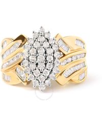 Haus of Brilliance - 10k Gold 1 Cttw Diamond Pear Shaped Cluster Cluster Cocktail Ring - Lyst