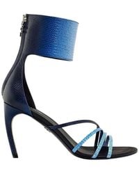 Ferragamo - Clethra 85 Curved Heel Faded Sandals - Lyst