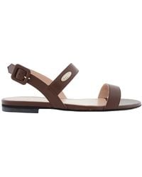 Bally - Carlas Lamb Leather Flat Sandals - Lyst