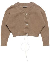 Acne Studios - Cropped Knitted Cardigan - Lyst