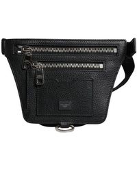 Dolce & Gabbana - Calfskin Logo Plaque Belt Waist Fanny Pack Bag - Lyst