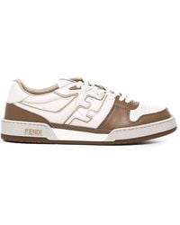 Fendi - Leather Low-Top Match Sneakers, Brand Size 8.5 Us - Lyst