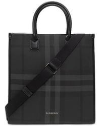 Burberry - Charcoal Denny Slim Shopper Bag - Lyst