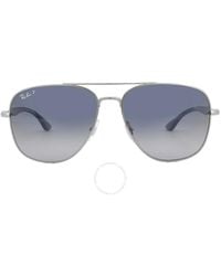 Ray-Ban - Polarized Blue/grey Square Sunglasses Rb3683 004/78 59 - Lyst