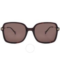 Carolina Herrera - Browm Square Sunglasses Her 0101/s 0086/70 55 - Lyst